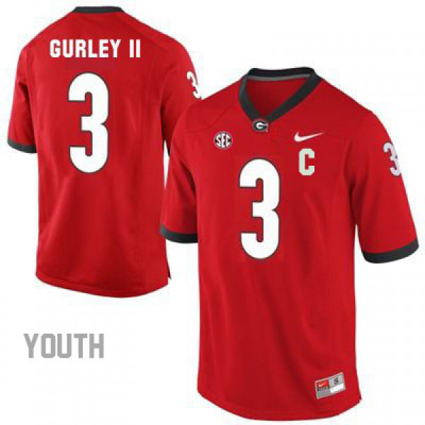 Youth Georgia Bulldogs Todd Gurley Youth #3 College Jersey - Red
